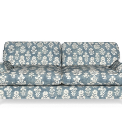S6521 Cornflower upholstered on English arm sofa