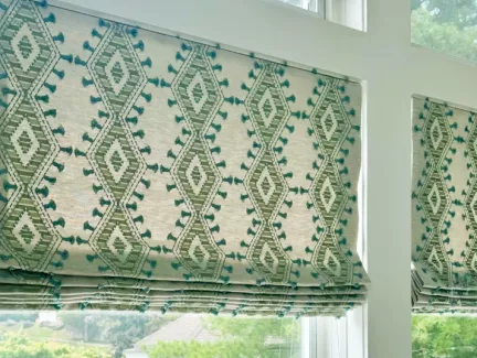 embroidered fabric window treatments