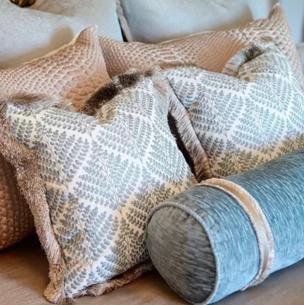 Embroidered Fabric Pillows