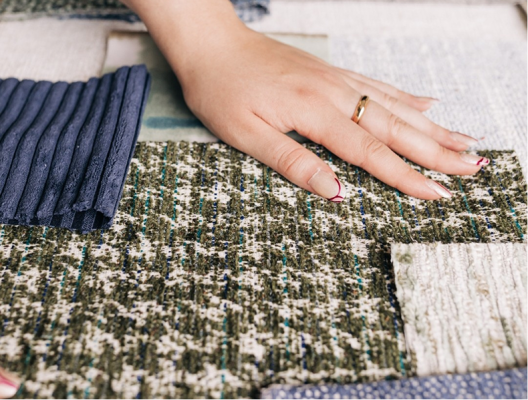 Hand feeling textured fabric