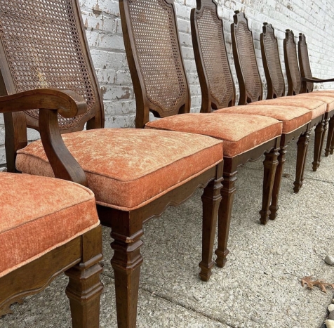Orange Chenille Chairs
