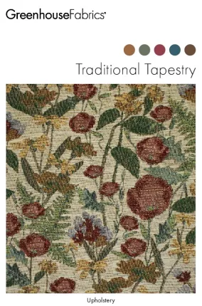 F35 Traditional Tapestry cover with novelty floral tapestry print.