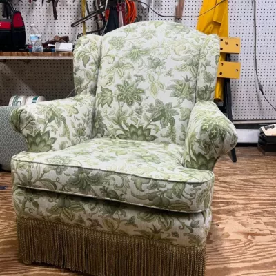 F5223 upholstered on a chair