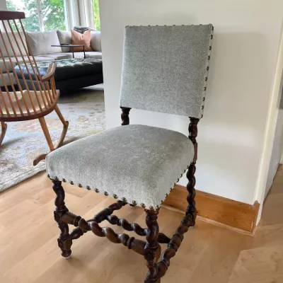 F3443 upholstered on a chair