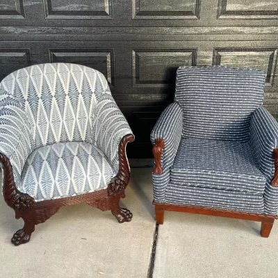 S3131 and F2733 upholstered on chairs