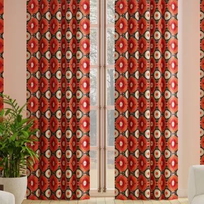 S7050 Chili applied to drapery